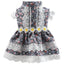 Floral Summer Clothes for Small Dogs Short Sleeve Lace Pink Sphinx Cat Dresses Princess Party Wear Breathable Pet Clothing
