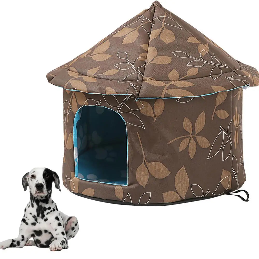 Cat House Dog Nest Waterproof Outdoor Winter Warm Pet Cave Insulated Outside Cat House Home Foldable and Washable Pet House