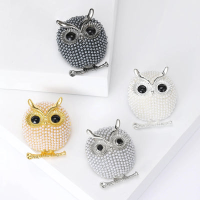 Rhinestone Owl Brooches for Women Unisex 4-Color Cute Birds Party Casual Pins Banquet Party Backpack Gifts Jewelry Accessories