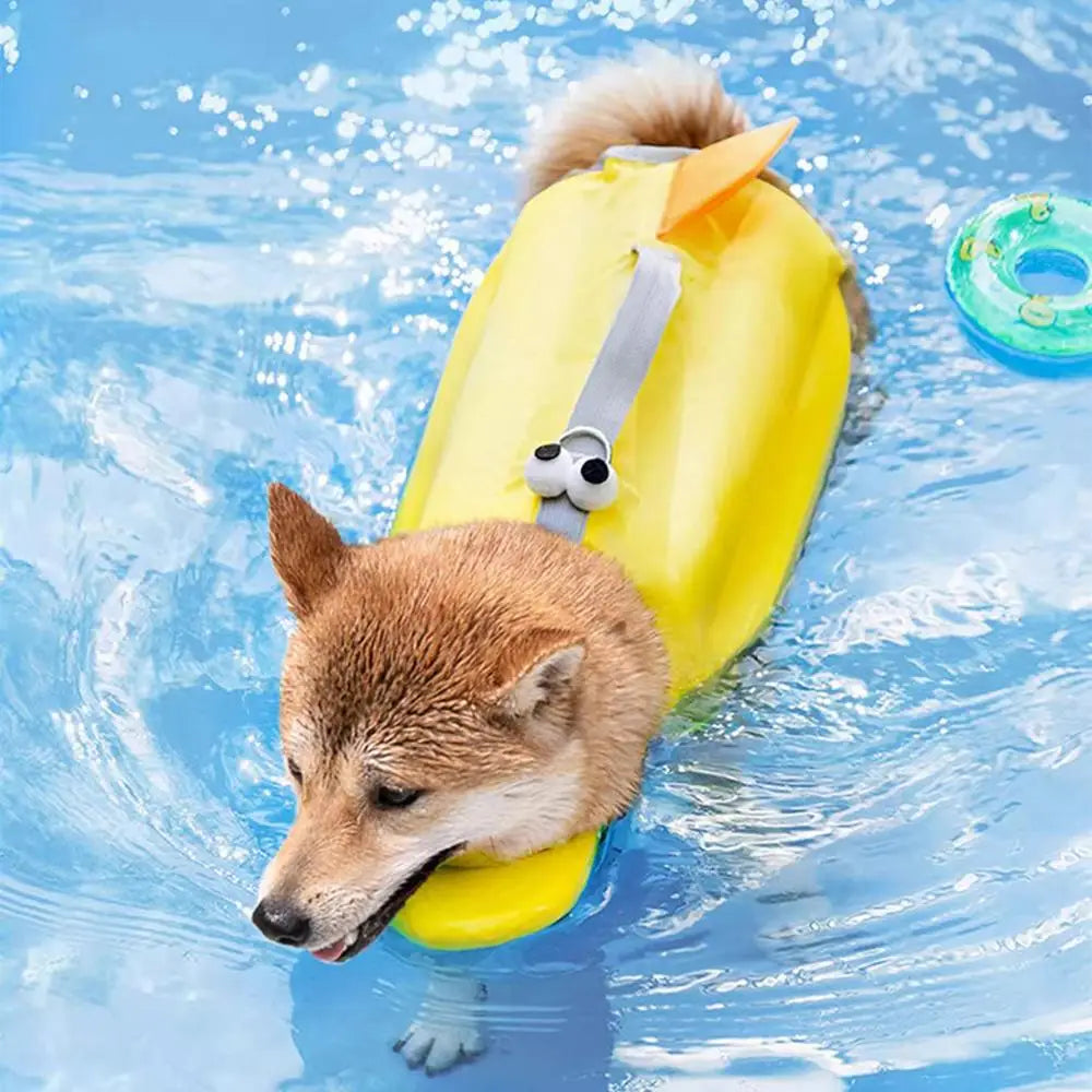 Dog Life Vest for Swimming Adjustable Dog Swimsuit Flotation Lifesaver Quick-Drying Big Eyes Design Flotation Suit Clothes