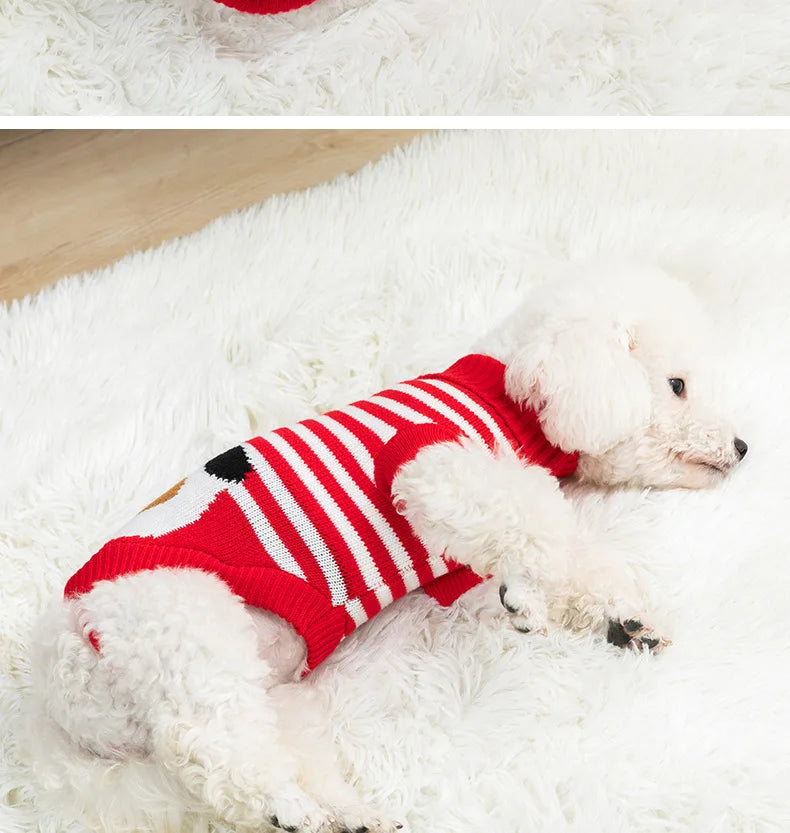 Warm Medium Dog Clothes Dog Sweaters for Small Dogs chihuahua Winter Puppy Clothing Cat Knitted Jumper Vest Pet Supplies