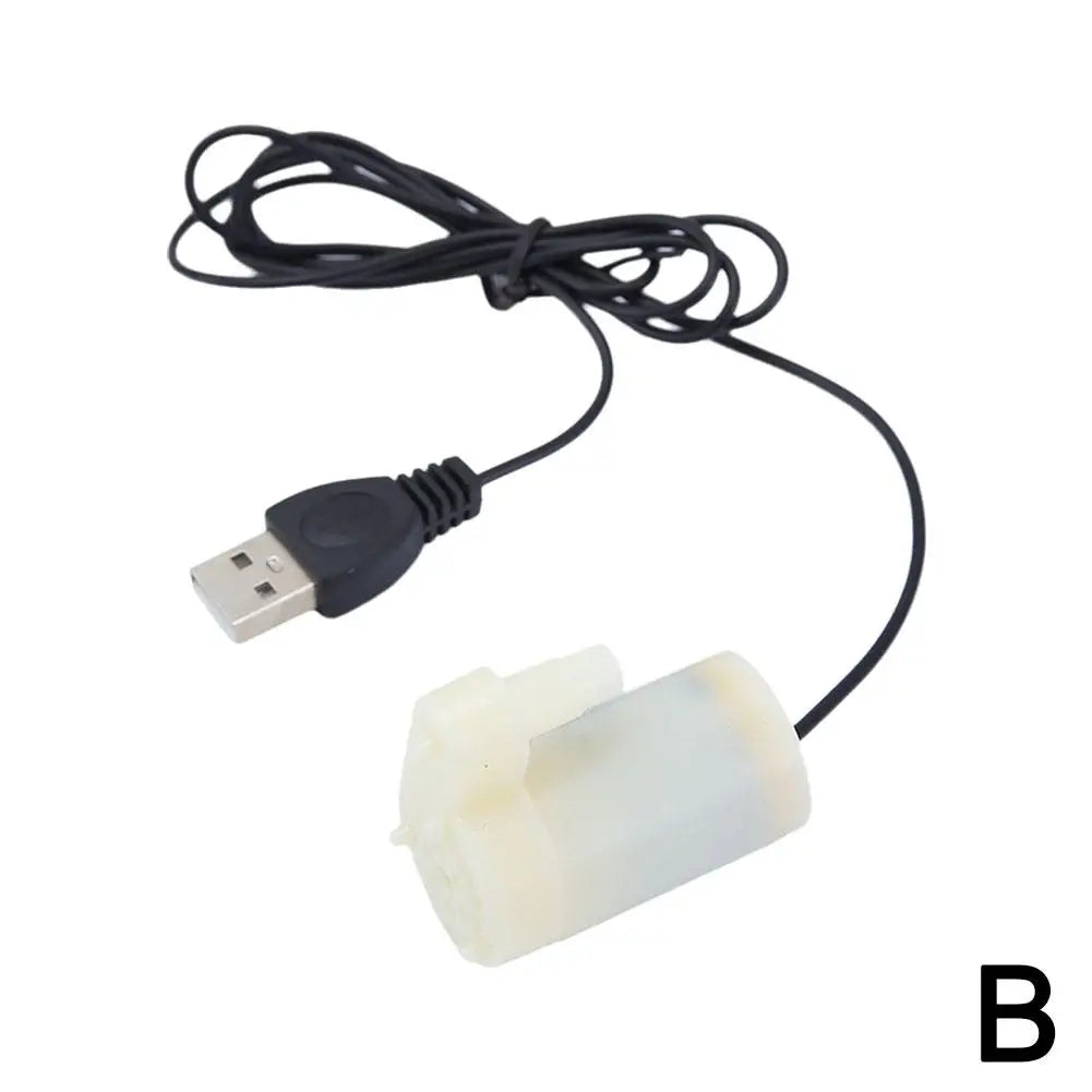 Super Quiet DC 5V USB Brushless Motor Pump Portable Hydroponic Water Submersible Mini Tank Water Fish Circulating Pump Foun E3D9