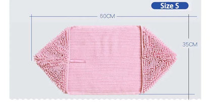 Pet Dog Towel, Super Absorbent Microfiber Towel with Hand Pockets, Quick Dry Shammy Towel Dog Bathing Supplies, Machine Washable