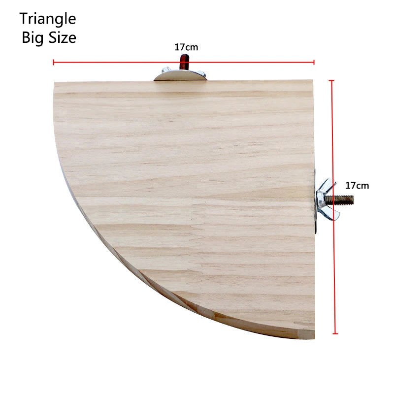 Small Pet Natural Wood Stand Platform Hamster Guinea Pig Toys Paw Grinding Gerbils Springboard Pet Jumping Board Home Supplies