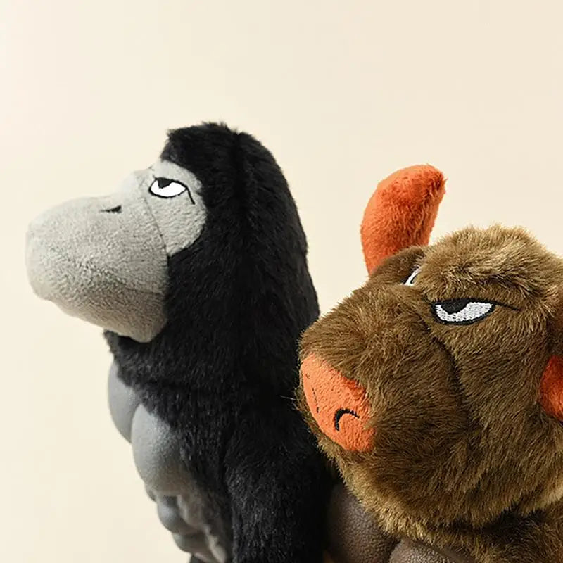 Cute Cow Puppy Dog Interactive Toy Bite Resistant Pet Chew Toys Dog Squeaky Toys For Small Dogs Orangutan Shape Accessories