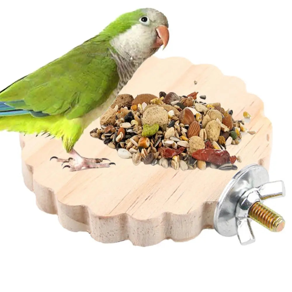 Bird Perches for Cage Natural Wooden Platform Stand for Parrot Bird Perch Stand Toy Stand Playground Budgie Toys Parakeet Cage