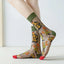 5 Pairs/Set France Hipster Design Glass Silk Floral Bird Funny Socks Women Transparent Art Ankle  Socks Jacquard