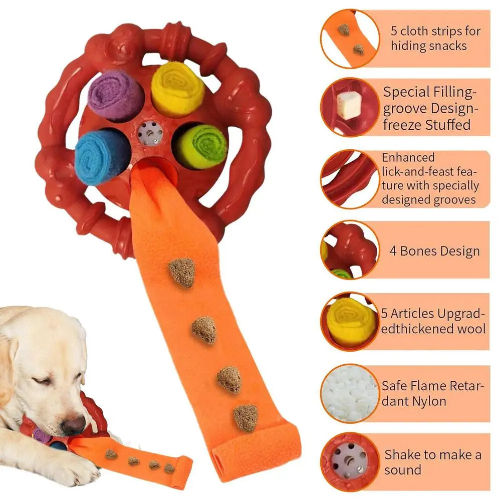Dog Snuffle Ball Natural foraging Interactive Pet Snuffle Ball Pet Slow Feeder Chew Toys With Bite Resistant Rope Puzzle Dog