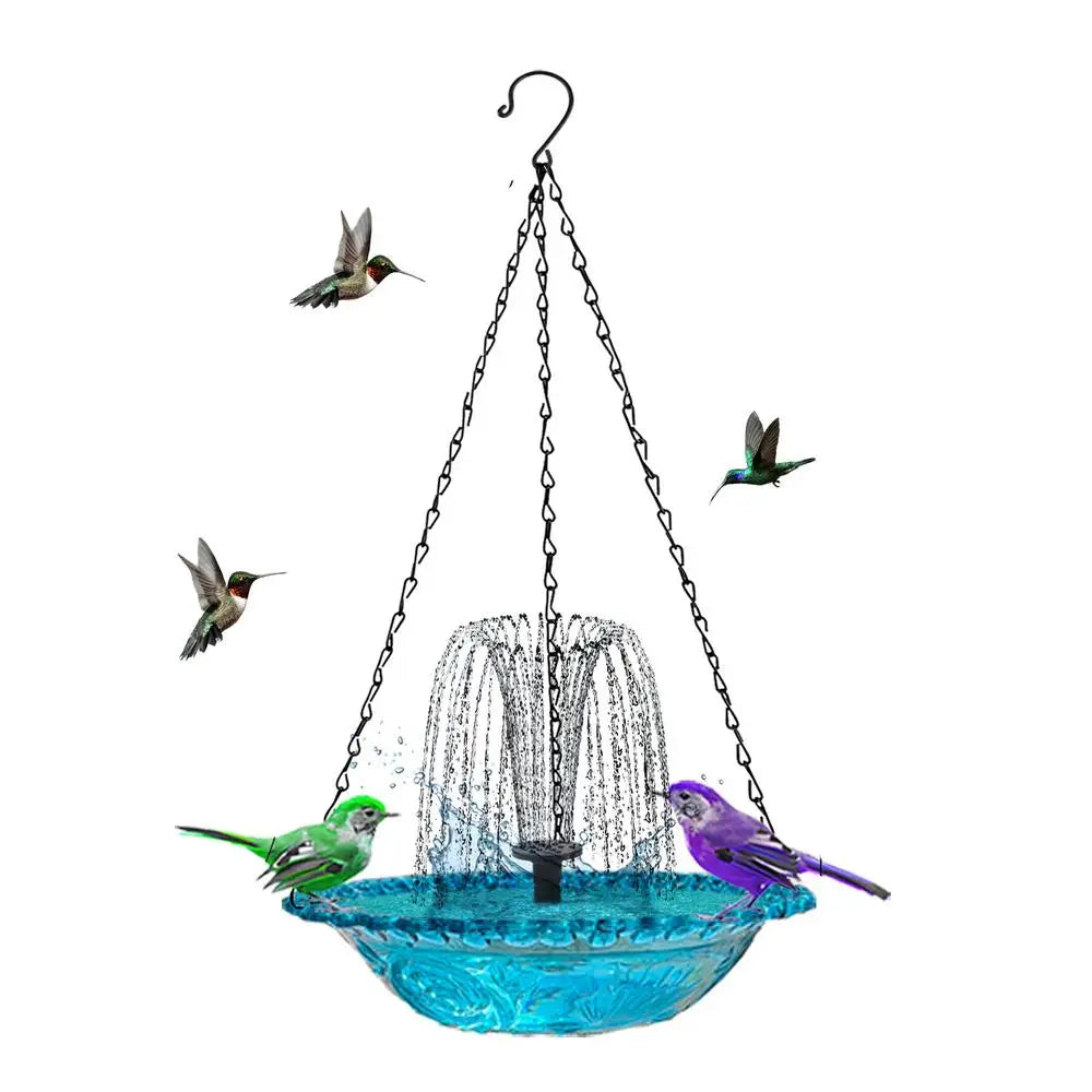 Bird Bath With Fountain Water Fountains Solar Powered Hummingbird Bath Bowl Outdoor Birdbath Bird Feeder Bird Baths For Garden