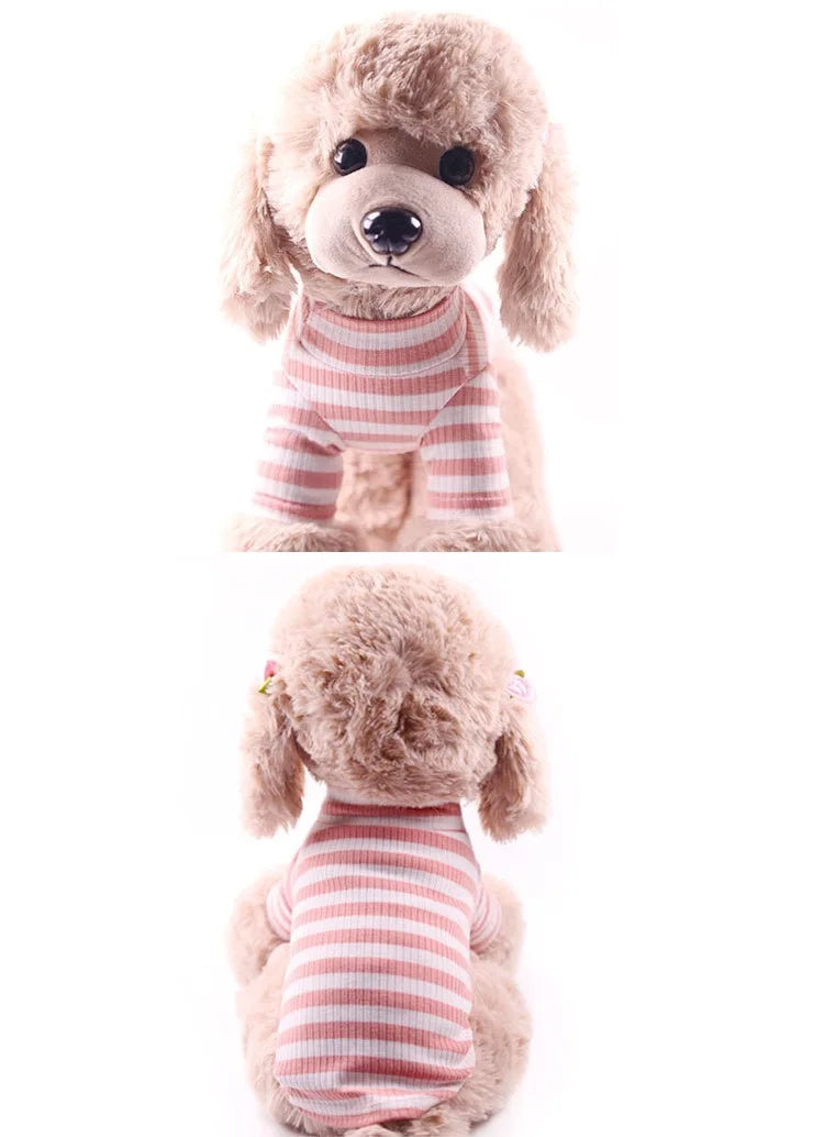 Dog Spring, Autumn, and Winter Bottom Sweater with Elastic Cotton for Comfortable Small and Medium sized Pet Cat and Dog Sweater