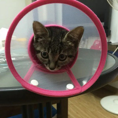 Pet Recovery Dog Cones Cat Cones After Surgery Adjustable Breathable Dog Cone Collar Soft Plastic Puppy Elizabethan E-Collar