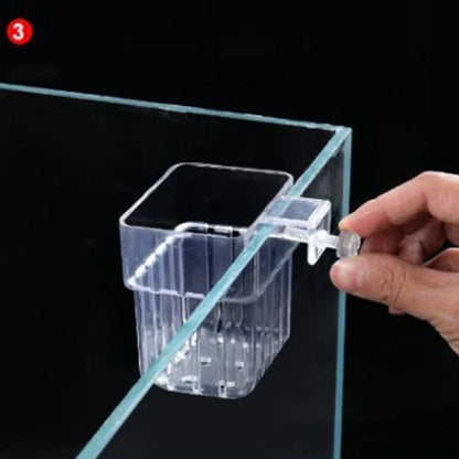 Aquarium Planting Basket Hydroponic Support Hangable Fish Tank Water Grass Cup Aquatic Plant Holder Wall Hanging Flower Pots