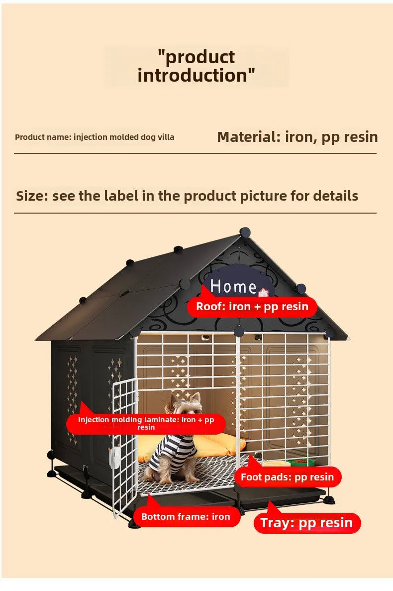 Dog cage Small and medium-sized dog Teddy Bigbear Indoor dedicated one room one bathroom kennel with toilet integrated pet cage
