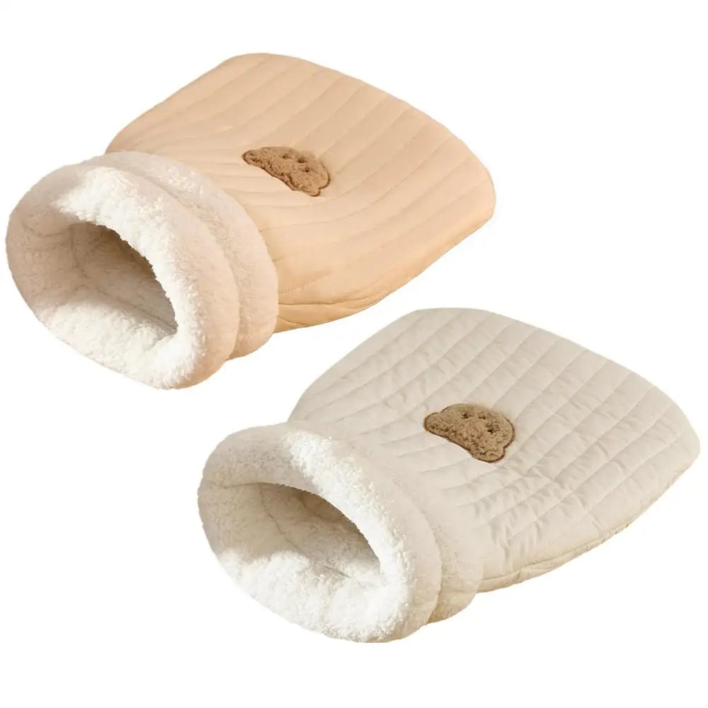 Cat Sleeping Bag Sleeping Bag Semi-Enclosed Cats Dogs Warming Pad Soft Cat Bed Lovely Cat Nest Pet Supplies for Cats and Dog
