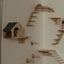 Cat Bridge Wall Mounted Wooden Furniture Scratcher Kitty Beds Perches Stable Cats Wall Shelves For Sleeping Playing Climbing