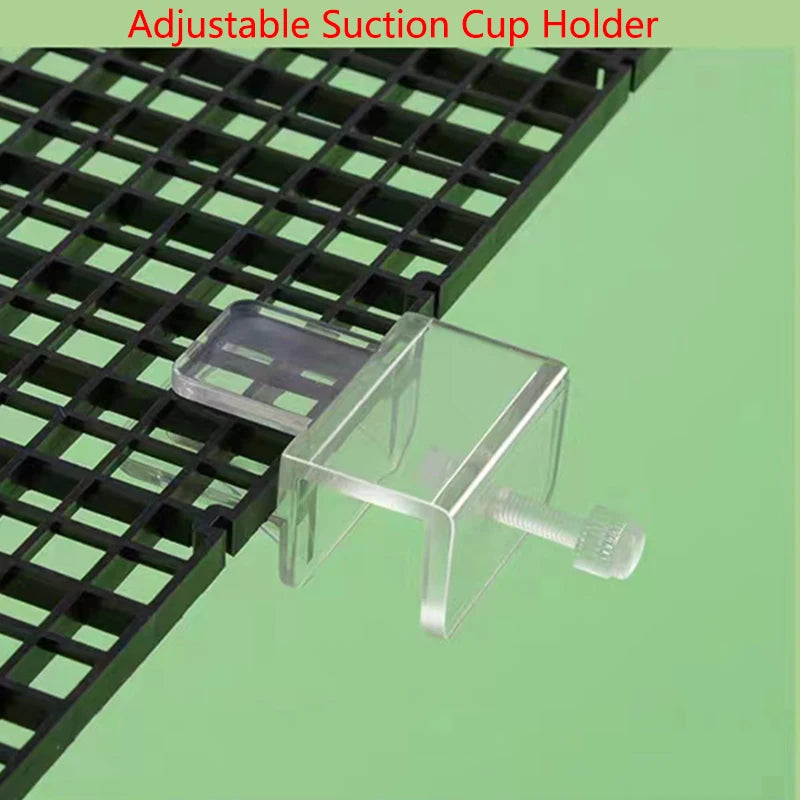 6Pcs Aquarium Fish Tank Anti-Jump Net Clamp Holder Plastic Transparent Fixed Clip Aquarium Cover Clips Aquarium Accessories