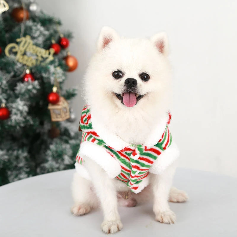 Christmas Designer Pet Dog Clothes Soft Fleece Cosplay Winter Outfits Chihuahua Puppy Sweatshirt Deer New Year Cat Clothing