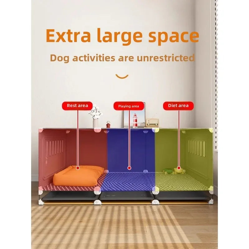 Dog Cage Small Dog Home Indoor Kennel Toilet Integrated Dog Fence Medium Dog Teddy Bigbear Dog Cage
