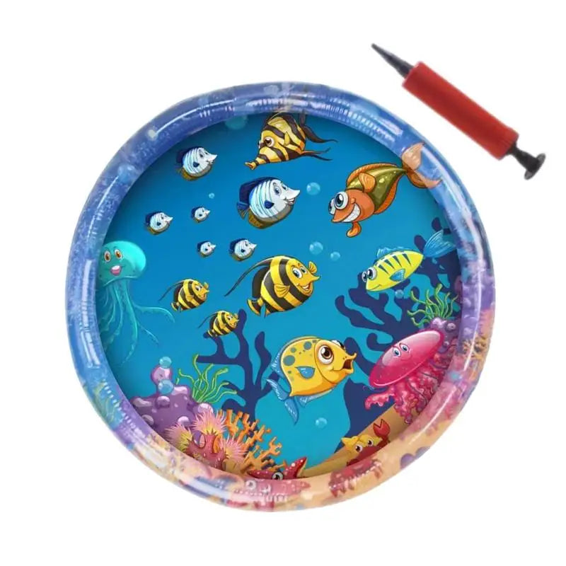 Cats Water Sensory Play Mat Sea Fish Themed Mat Pet Kids Play Sensory Water Pad Children Game Water Sensor Play Pad Gift Pad