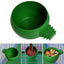 3Pcs/Set Green Plastic Parrot Mini Food Water Bowl Feeder Plastic Birds Pigeons Cage Sand Cup Feeding Tool Accessory