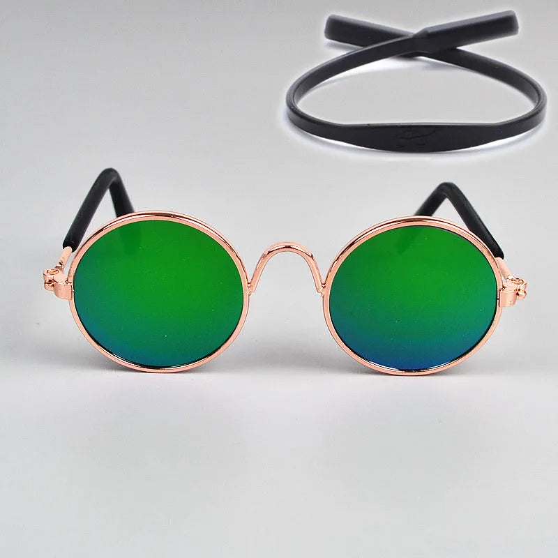 Anti-slip Cat Sunglasses Pet Accessories Small Dog Sun Glasses Classic Retro Circular Glasses for Kitten Photos Props Cosplay