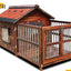 4XL Pet Kennel Large Dog Summer Cooler All Seasons Universal Medium Dog Kennel Solid Wood Removal and Washing