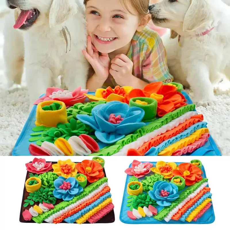 Dog Sniffing Mat Puppy Training Pad  Interactive Dog Toy Foraging Mat For Smell Pet Slow Eating Stress Relief Toys For Puppies
