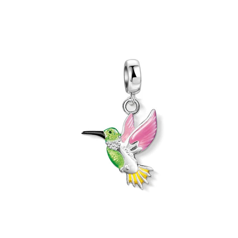 New 925 Sterling Silvering Butterfly Bees Bird Charm of ley 925 Chain Beaded Fit Original Pandora Bracelet DIY Ladies Jewelry
