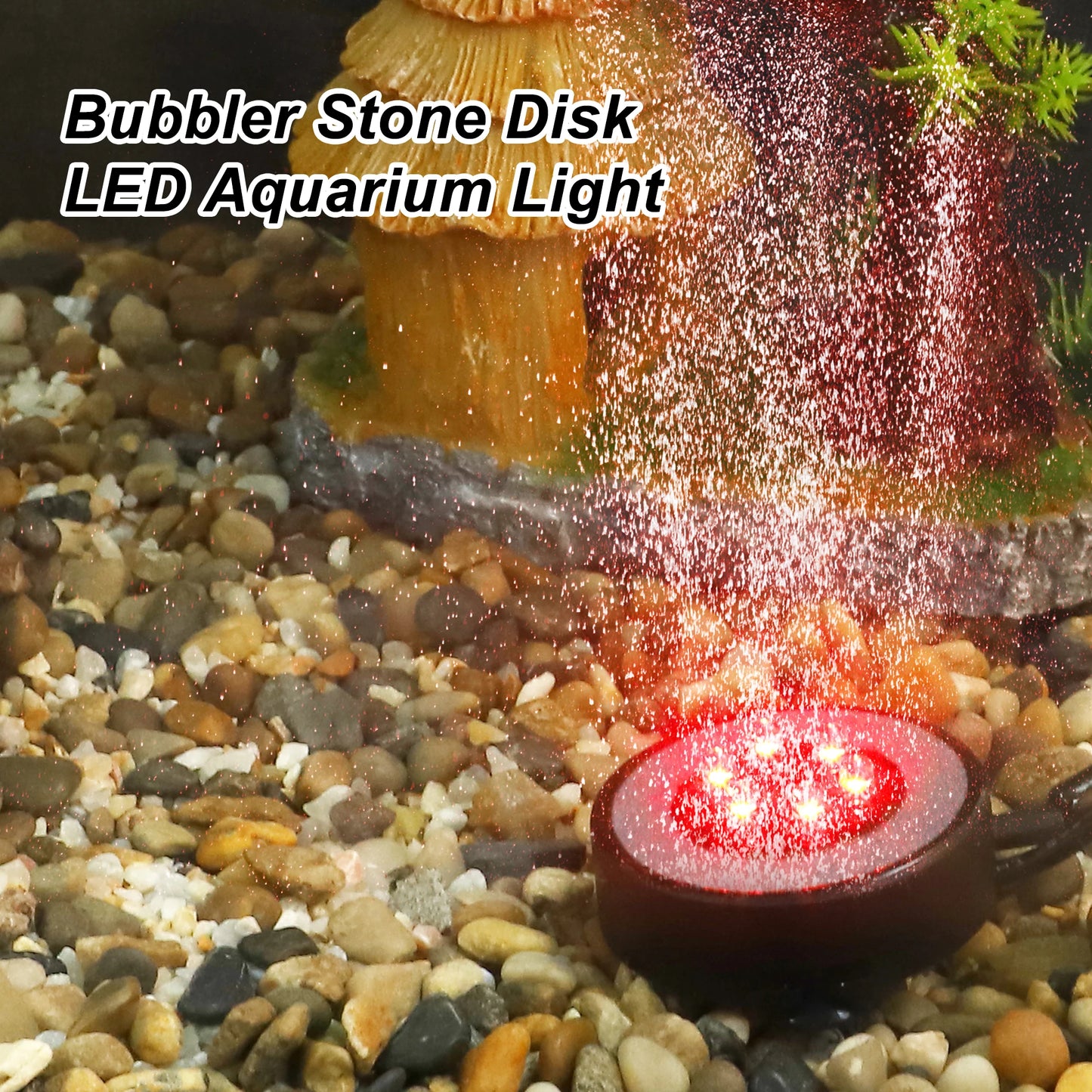 UXCELL LED Aquarium Air Bubble Light 6 Lamp Beads 16 Color Fish Tank Light  1 Set  Fish and Aquatic Pet Supplies