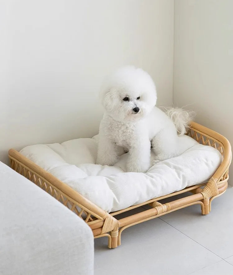 Dog bed universal cat litter pet bed rattan dog bed rattan kennels medium and small dogs winter and summer pet litter