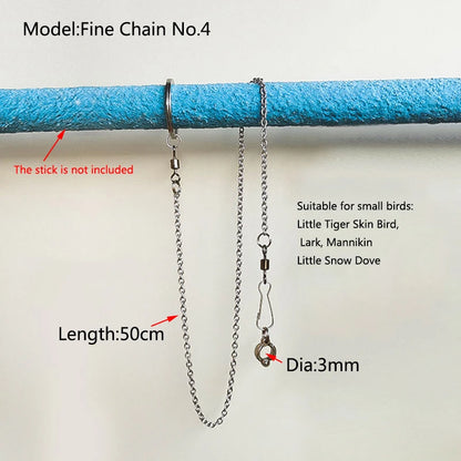 Stainless Steel Bird foot Chain Parrot Anti-flying Traction Rope Bird Feet Bracelet Alloy Foot Ring Pet Bird Training Leash