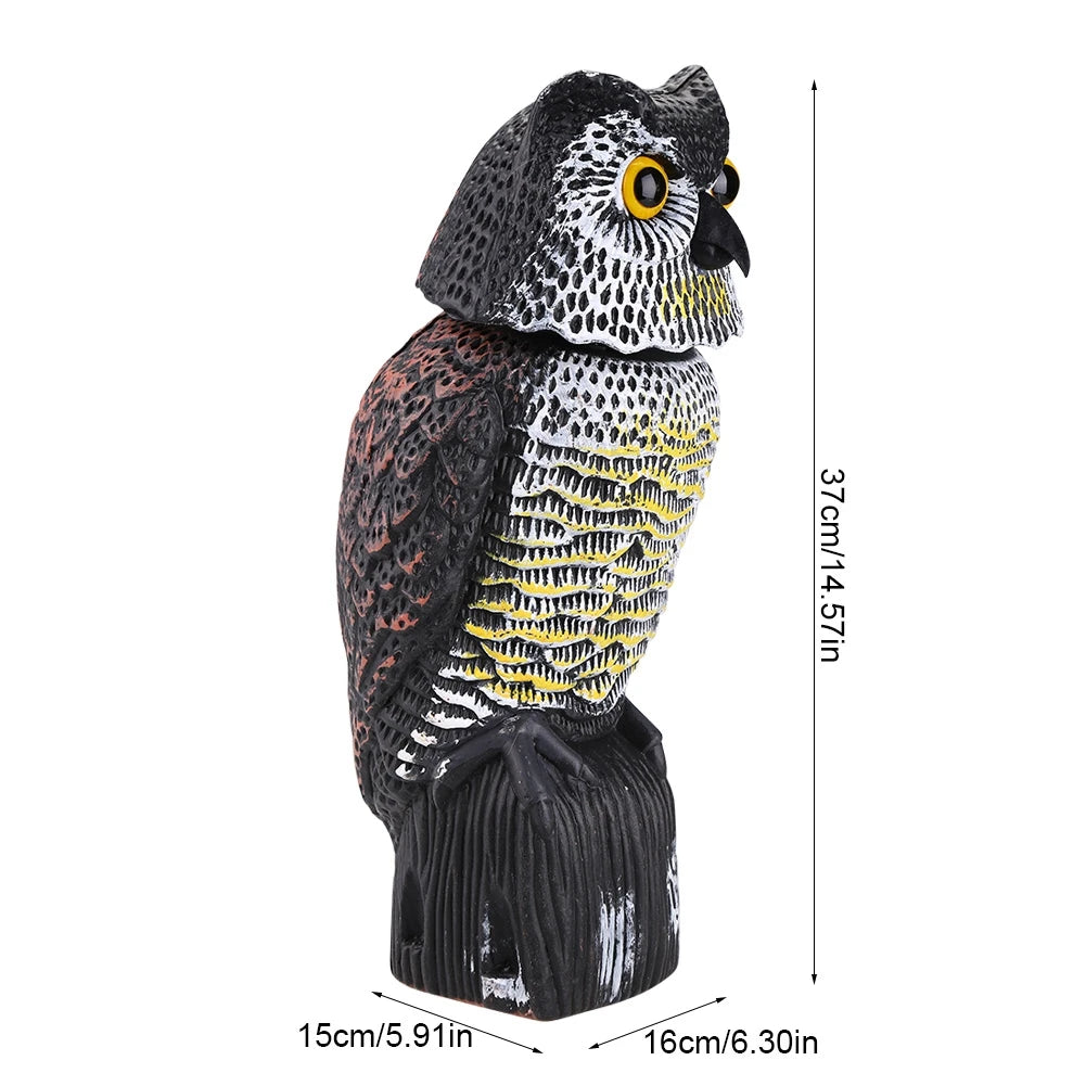 Owl Bird Deterrent Garden Plastic Owls to Keep Birds Away Waterproof Sunscreen Owl to Scare Birds Away Fake Owl for Birds