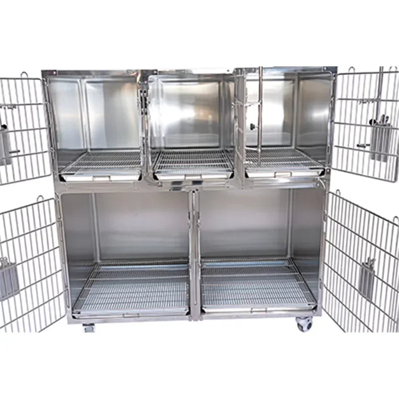 good price vet clinic veterinary Five parts of dog cat cage bank modular cage banks