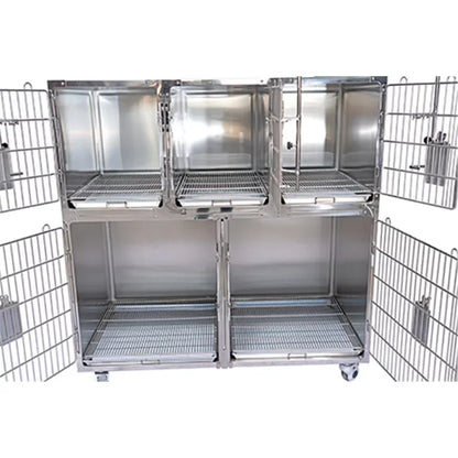 good price vet clinic veterinary Five parts of dog cat cage bank modular cage banks