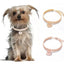 Fancy Summer Pet Dog Collars Alloy Rose Gold Zircon Footprint Pendant Necklace for Cats Luxury Designer Pet Neck Accessories