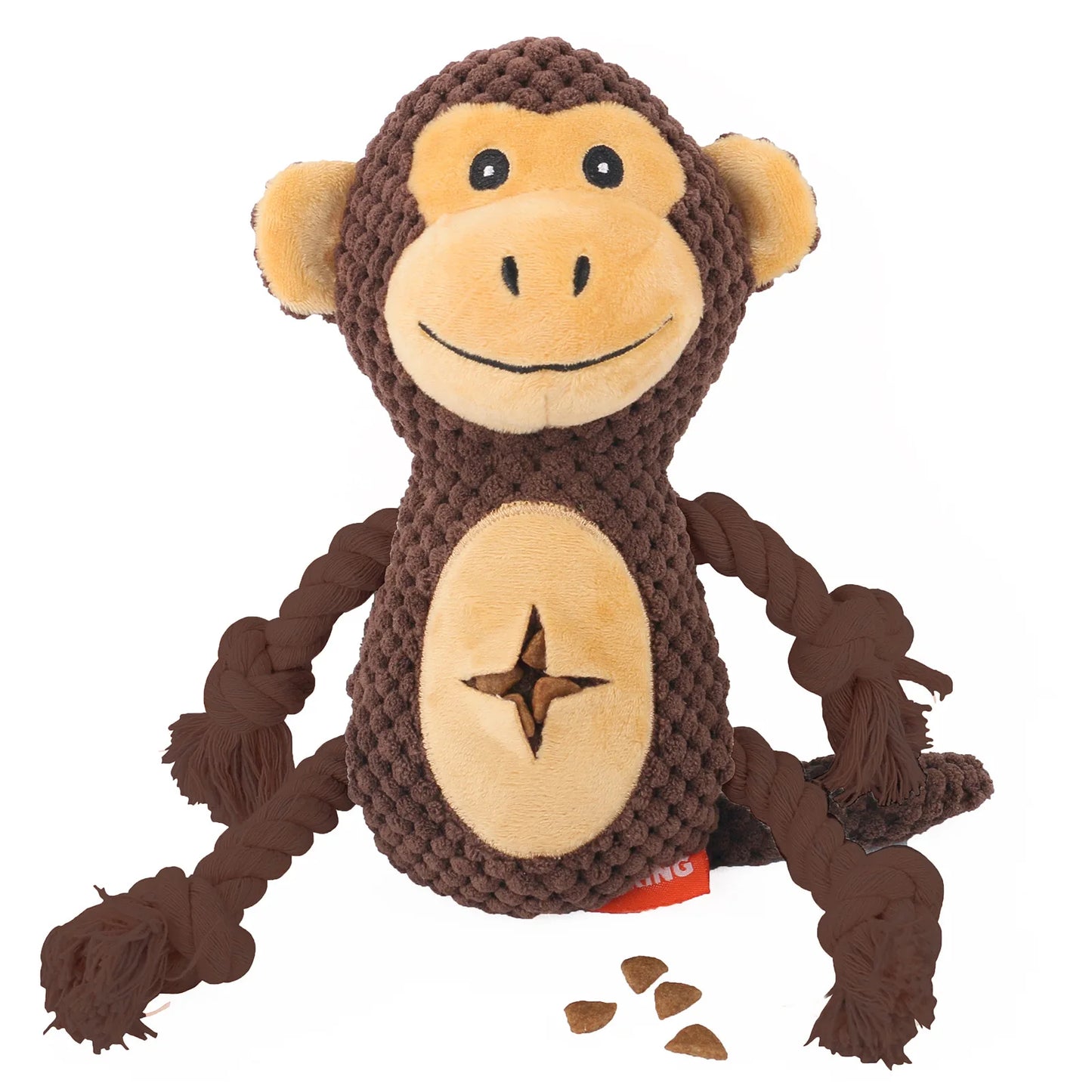 Dog Plush Toy Product With Teeth Grinding And Bite Resistant Plush Filling Squeaking And Noisy Toys Monkey Fleece Squeak Toys