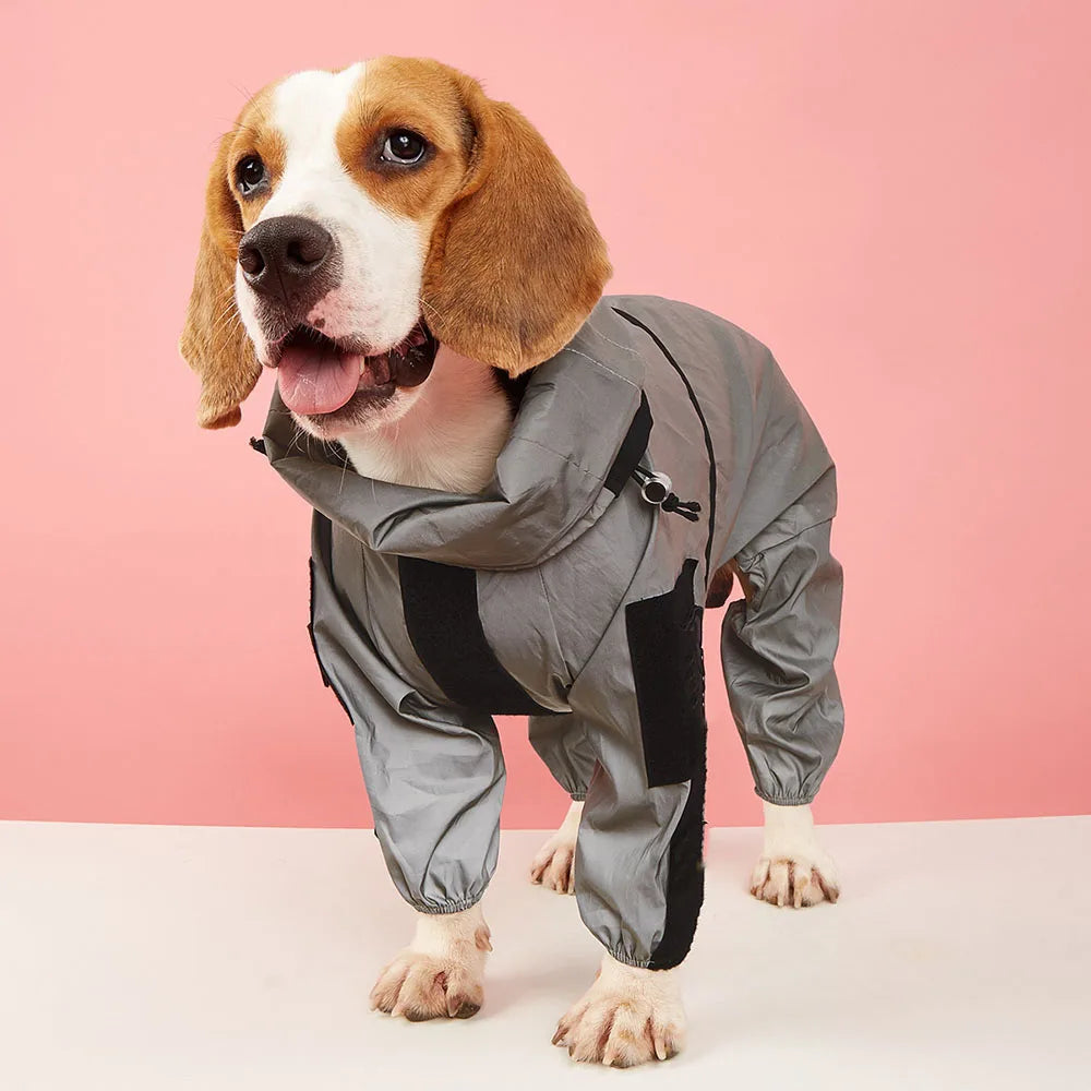 Reflective Dog Raincoat Dog Waterproof Jumpsuit Sunscreen Coat Jacket for Puppy Large Dogs Outdoor Clothes Pet Cat Dog Products