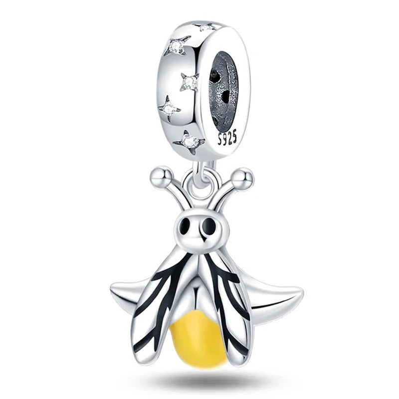 New 925 Sterling Silvering Butterfly Bees Bird Charm of ley 925 Chain Beaded Fit Original Pandora Bracelet DIY Ladies Jewelry
