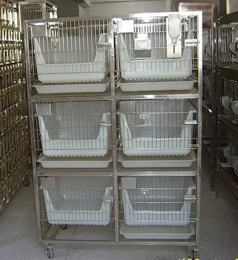 Rabbit Cage Stainless Drawer-type Cage and Trays Easy To Clean
