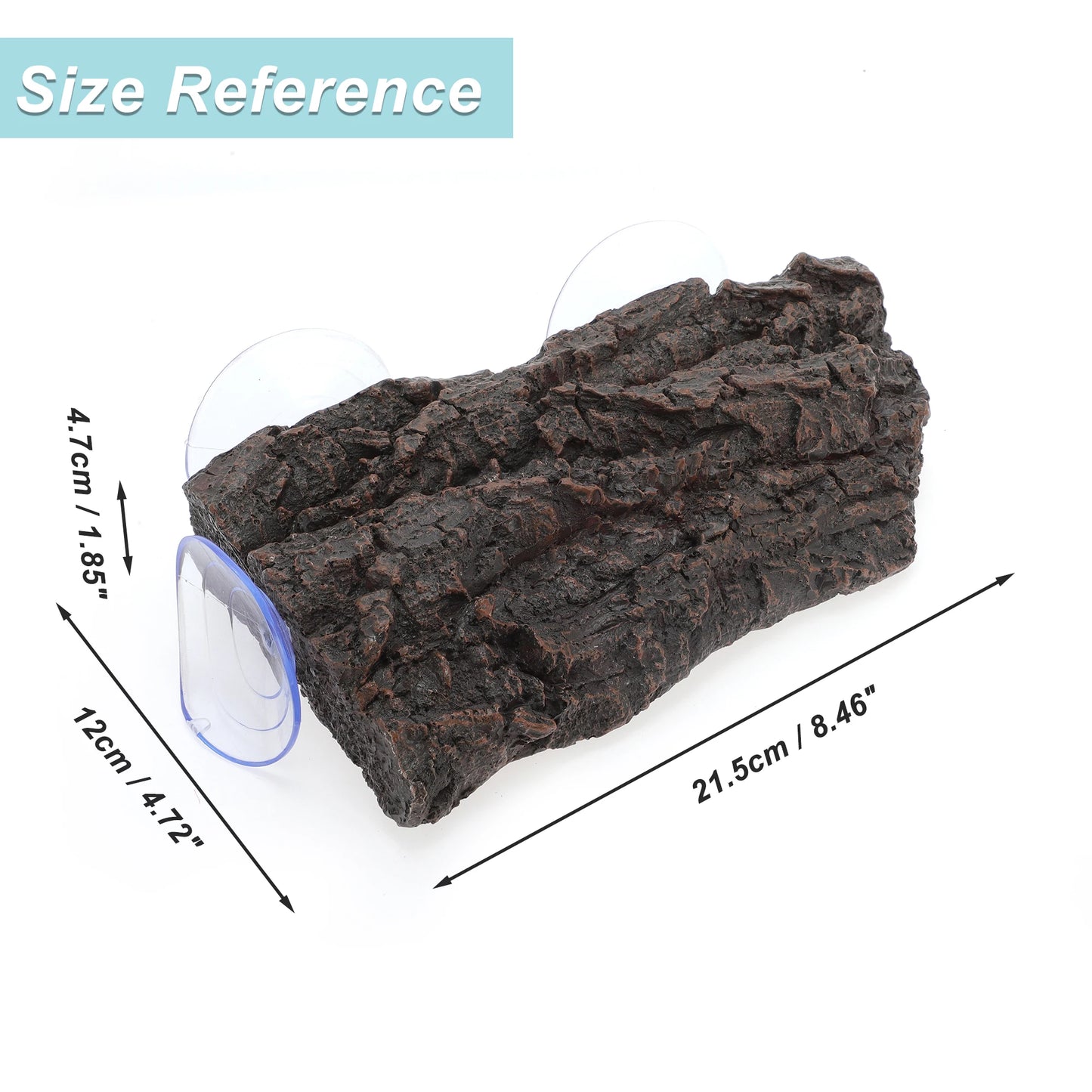UXCELL Pet Turtle Basking Platform with Suction Cups Resin Floating Turtle Platform Artificial Stone Fake Rock Habitat Decor