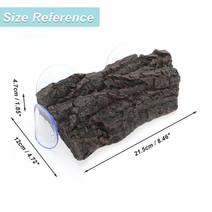 UXCELL Pet Turtle Basking Platform with Suction Cups Resin Floating Turtle Platform Artificial Stone Fake Rock Habitat Decor