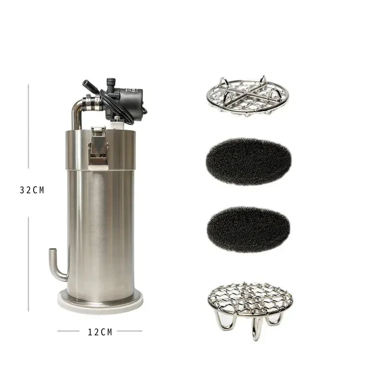 Aquarium Stainless Steel External Canister Filters Top Filter External Canister with Pump ADA Style Filter Bucket Barrel filtro