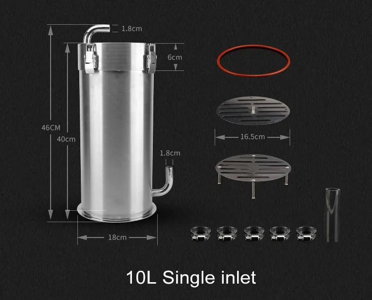 Premium Quality Aquarium Canister Stainless Steel Pro External Canister Filter ADA Style Fish Tank Filter Bucket filtro acuario