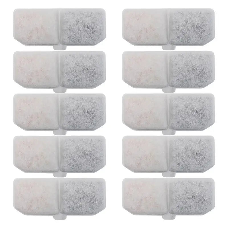 Cat Water Fountain Filter 10 Pack Fountain Filter Replacement Activated Carbon Pet Rectangular Water Circulation Filter Element