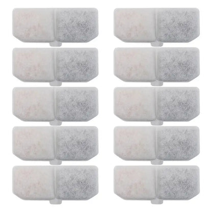 Cat Water Fountain Filter 10 Pack Fountain Filter Replacement Activated Carbon Pet Rectangular Water Circulation Filter Element