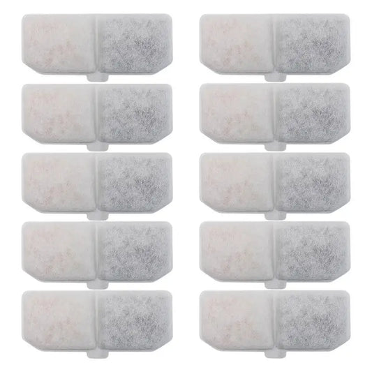 Cat Water Fountain Filter 10 Pack Fountain Filter Replacement Activated Carbon Pet Rectangular Water Circulation Filter Element