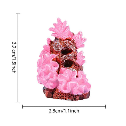 Small Coral Fish Tank Decor Tiny Sea Coral Artificial Decor Aquarium Decor For Fish Tank Aquarium Animal Terrarium And Family