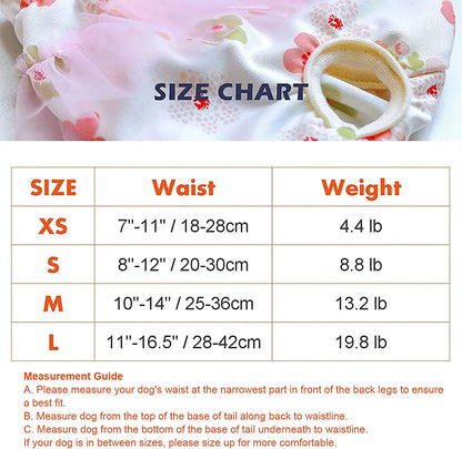 Washable Dog Period Panties Heat Dog Panties Stretchy Reusable Female Dog Diapers for Small Medium Dogs