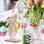 2025 Easter Wooden Rabbit Ornaments Standing Bunny with Flower for Spring Easter Party Home Table Decoration DIY Crafts Supplies