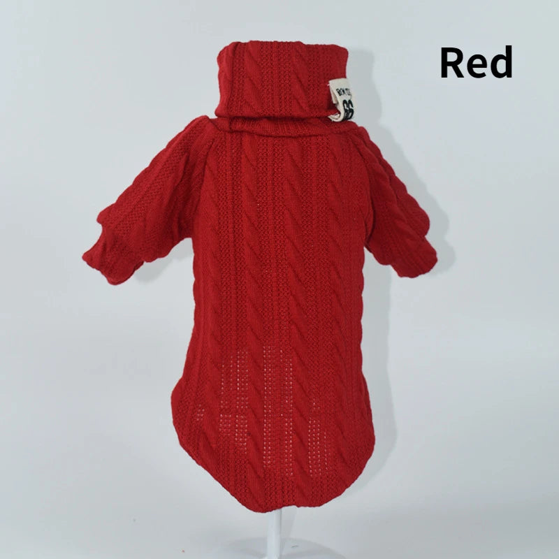 Pet Turtleneck Knitted Sweater Autumn Winter Warm Pet Puppy Dog Clothes for Small Dogs French Bulldog Dog Costume